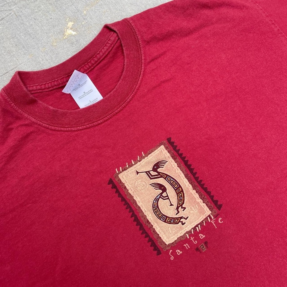 Vintage 90s Y2K Santa Fe, New Mexico Red t-shirt